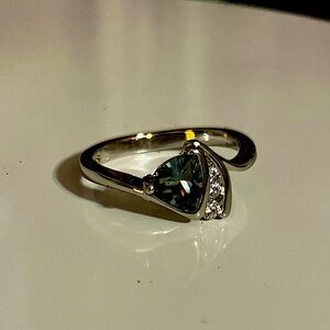 - Trillion-Cut Aquamarine Ring